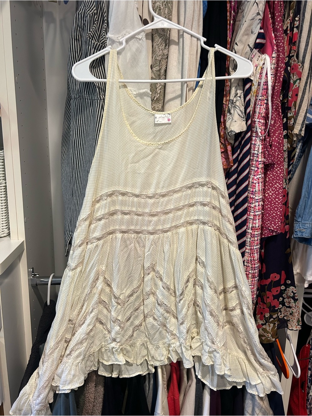 Free People Cream Lace Trim Swim Coverup size medium - Picture 4 of 4